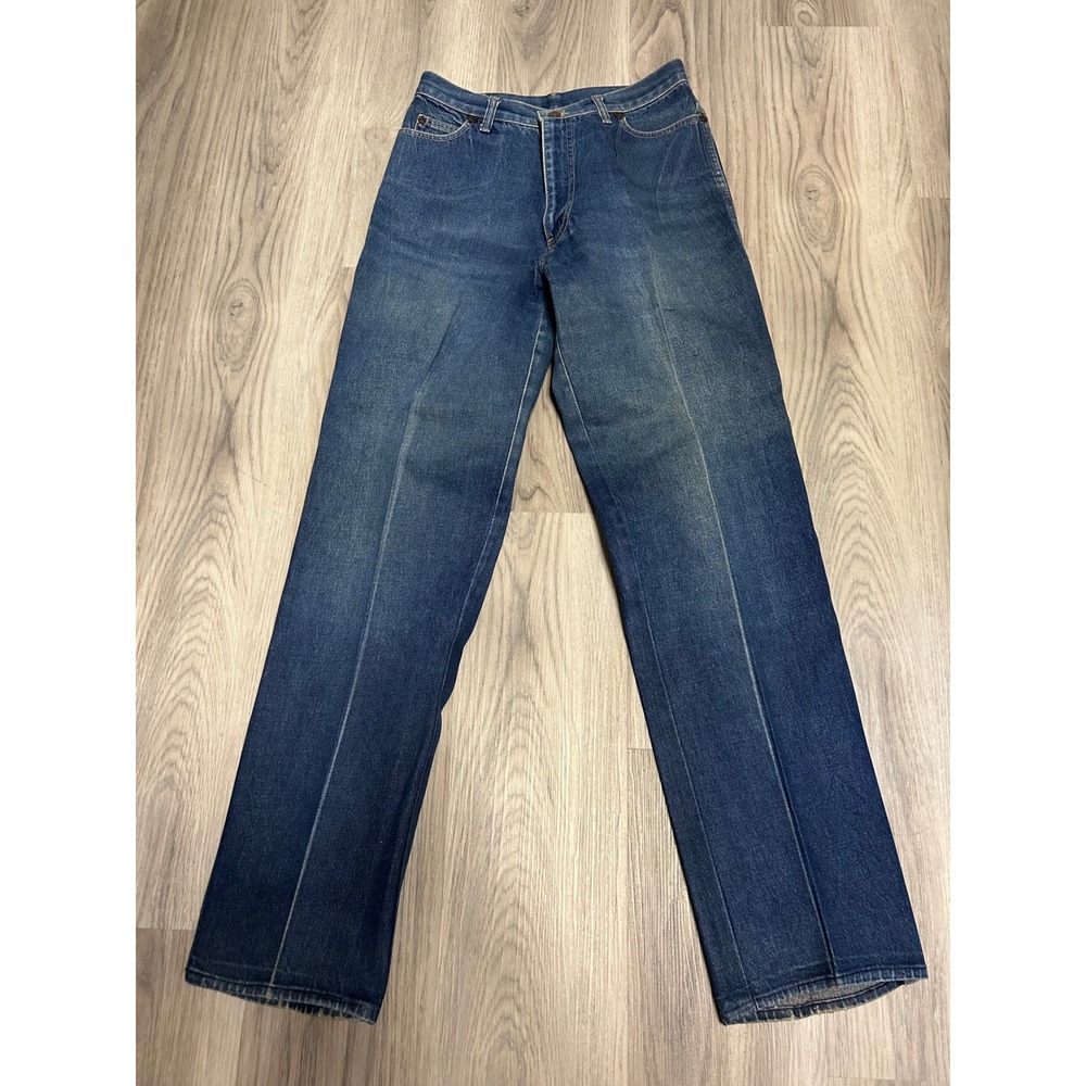 Vintage Calvin Klein High Waisted Straight Leg Jeans Blue Size 14 small 80s 90s‎
